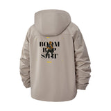 Boom Bap Rap Unisex Full-Zip Printed Waterproof Hooded Windbreaker