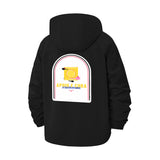 Retro Arcade Unisex Full-Zip Printed Waterproof Hooded Windbreaker