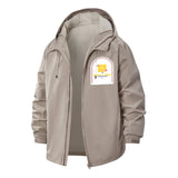 Retro Arcade Unisex Full-Zip Printed Waterproof Hooded Windbreaker