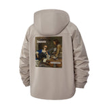 Classic Art Meme Unisex Full-Zip Printed Waterproof Hooded Windbreaker