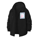 Quirky Toilet Paper Roll Unisex Full-Zip Printed Waterproof Hooded Windbreaker