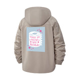 Quirky Toilet Paper Roll Unisex Full-Zip Printed Waterproof Hooded Windbreaker