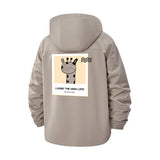 Giraffe Living the High Life Unisex Full-Zip Printed Waterproof Hooded Windbreaker