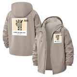 Giraffe Living the High Life Unisex Full-Zip Printed Waterproof Hooded Windbreaker