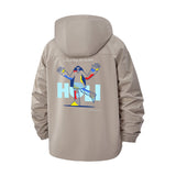 Geometric Holi Festival Unisex Full-Zip Printed Waterproof Hooded Windbreaker