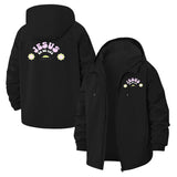 Daisy Faith Unisex Full-Zip Printed Waterproof Hooded Windbreaker