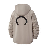 Minimal Circle Unisex Full-Zip Printed Waterproof Hooded Windbreaker