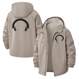 Minimal Circle Unisex Full-Zip Printed Waterproof Hooded Windbreaker