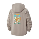 Retro Sunshine Grow Flow Unisex Full-Zip Printed Waterproof Hooded Windbreaker