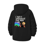 Pride Affirmation Unisex Full-Zip Printed Waterproof Hooded Windbreaker