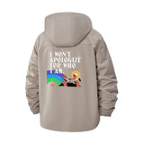 Pride Affirmation Unisex Full-Zip Printed Waterproof Hooded Windbreaker
