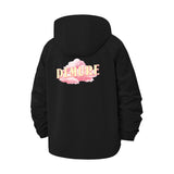 Cloud Typography Unisex Full-Zip Printed Waterproof Hooded Windbreaker