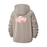 Cloud Typography Unisex Full-Zip Printed Waterproof Hooded Windbreaker