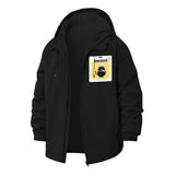 Amigos Cartoon Cat Unisex Full-Zip Printed Waterproof Hooded Windbreaker