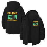 Feline Pawsome Unisex Full-Zip Printed Waterproof Hooded Windbreaker