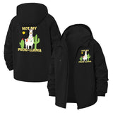 Llama Desert Humor Unisex Full-Zip Printed Waterproof Hooded Windbreaker