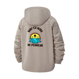 Retro Cartoon Sun Unisex Full-Zip Printed Waterproof Hooded Windbreaker