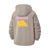 Chillin With My Friends Unisex Full-Zip Printed Waterproof Hooded Windbreaker