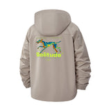 Futuristic Animal Solitude Unisex Full-Zip Printed Waterproof Hooded Windbreaker