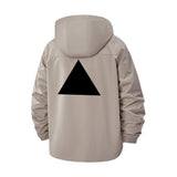 Geometric Triangle Unisex Full-Zip Printed Waterproof Hooded Windbreaker