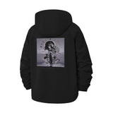 Anime Warrior Unisex Full-Zip Printed Waterproof Hooded Windbreaker