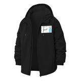 Beagle Dog Graphic Unisex Full-Zip Printed Waterproof Hooded Windbreaker