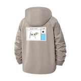 Beagle Dog Graphic Unisex Full-Zip Printed Waterproof Hooded Windbreaker