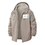 Beagle Dog Graphic Unisex Full-Zip Printed Waterproof Hooded Windbreaker