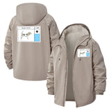 Beagle Dog Graphic Unisex Full-Zip Printed Waterproof Hooded Windbreaker