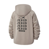 Faith Inspired Unisex Full-Zip Printed Waterproof Hooded Windbreaker