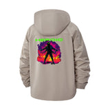 Heroic Silhouette Unisex Full-Zip Printed Waterproof Hooded Windbreaker