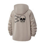 Skull and Crossbones Unisex Full-Zip Printed Waterproof Hooded Windbreaker