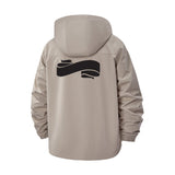 Minimal Unisex Full-Zip Printed Waterproof Hooded Windbreaker