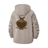Rabbit Heart Unisex Full-Zip Printed Waterproof Hooded Windbreaker