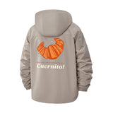 Cuernito Pastry Unisex Full-Zip Printed Waterproof Hooded Windbreaker