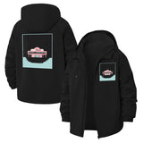 Vaporwave Diner Unisex Full-Zip Printed Waterproof Hooded Windbreaker