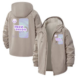 Futuristic Mix Orion Unisex Full-Zip Printed Waterproof Hooded Windbreaker