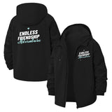 Endless Friendship Adventure Unisex Full-Zip Printed Waterproof Hooded Windbreaker