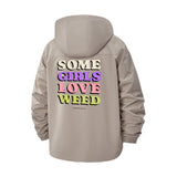 Some Girls Love Weed Unisex Full-Zip Printed Waterproof Hooded Windbreaker