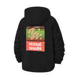 Virtual Sounds Unisex Full-Zip Printed Waterproof Hooded Windbreaker