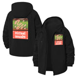 Virtual Sounds Unisex Full-Zip Printed Waterproof Hooded Windbreaker