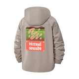 Virtual Sounds Unisex Full-Zip Printed Waterproof Hooded Windbreaker