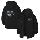 Nostalgic Memories Unisex Full-Zip Printed Waterproof Hooded Windbreaker