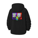 Cartoon Frog Vending Machine Unisex Full-Zip Printed Waterproof Hooded Windbreaker