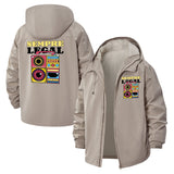 Boombox Graphic Unisex Full-Zip Printed Waterproof Hooded Windbreaker