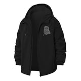 Komondor Dog Motif Unisex Full-Zip Printed Waterproof Hooded Windbreaker