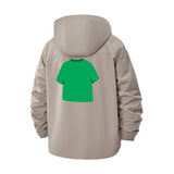 Bold Graphic Tee Motif Unisex Full-Zip Printed Waterproof Hooded Windbreaker
