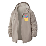 Creative Tools Mug Unisex Full-Zip Printed Waterproof Hooded Windbreaker