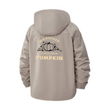 Pumpkin Spice Quote Unisex Full-Zip Printed Waterproof Hooded Windbreaker