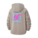 Cycling Vamos Unisex Full-Zip Printed Waterproof Hooded Windbreaker